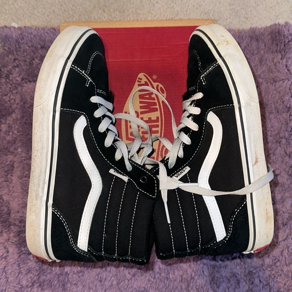 Vans Filmore Hi High Top Black/ White Sneakers Size 5 Unisex - Picture 11 of 16